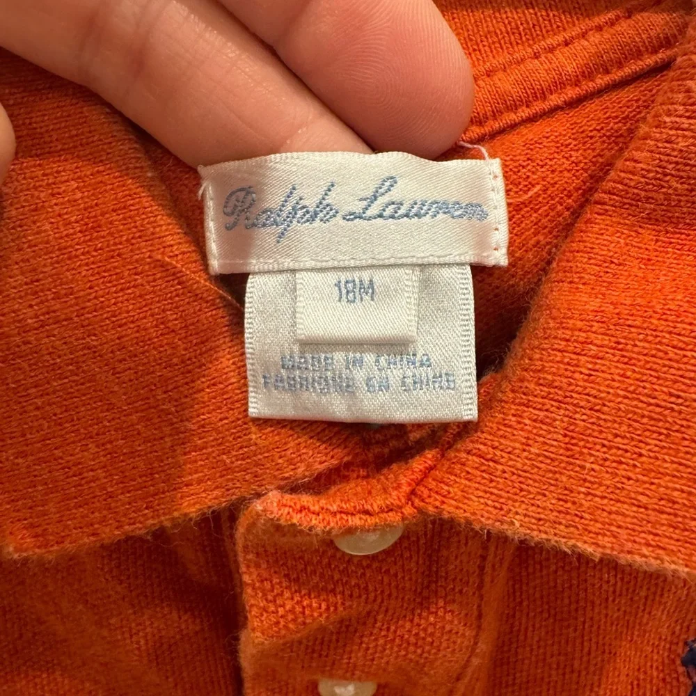Ralph Lauren Kids Polo in Vibrant Orange - Picture 3 of 3